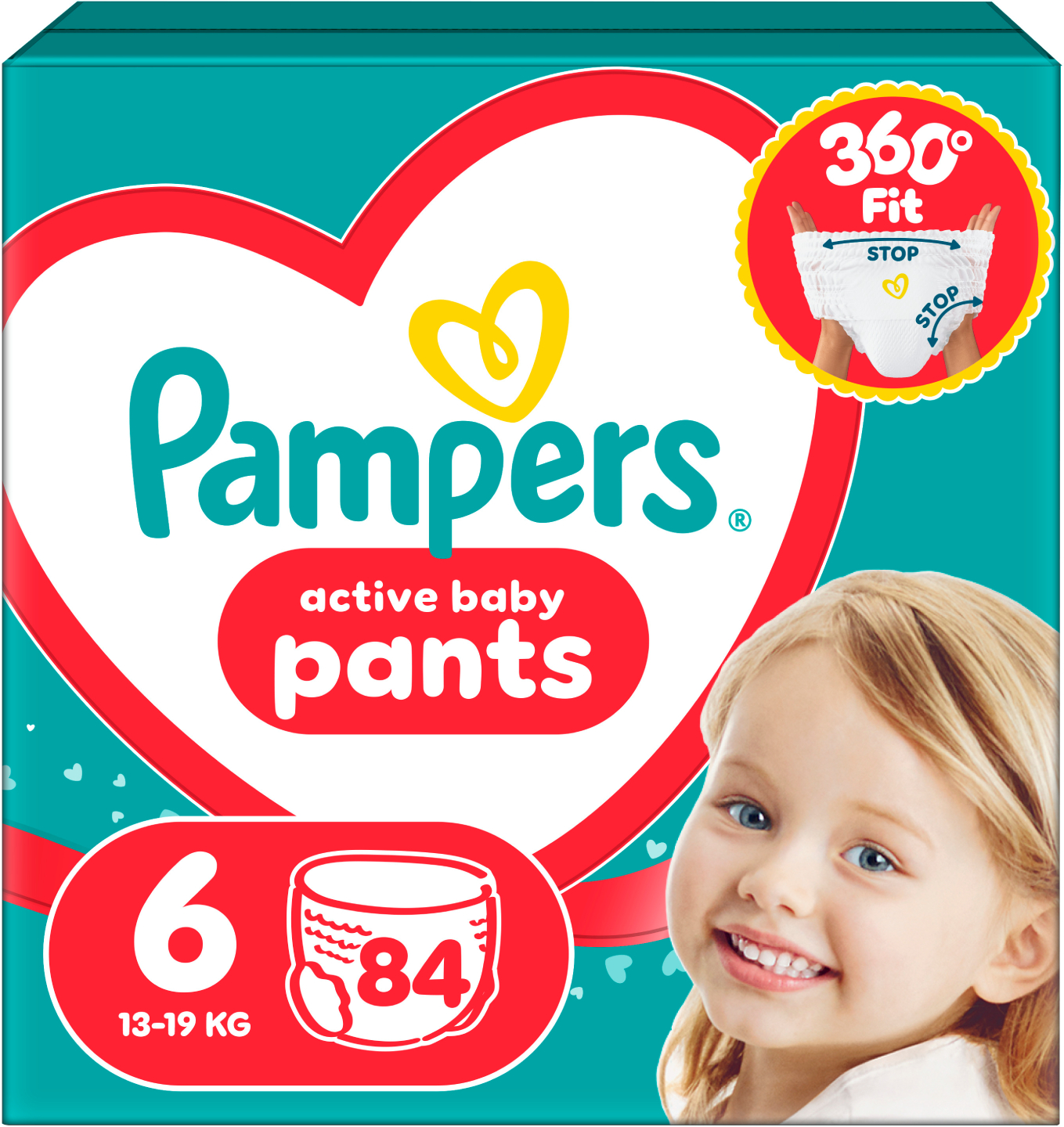 Одноразові підгузки-трусики Pampers Active Baby Розмір 6 (13-19 кг), 84 шт. (80751229)